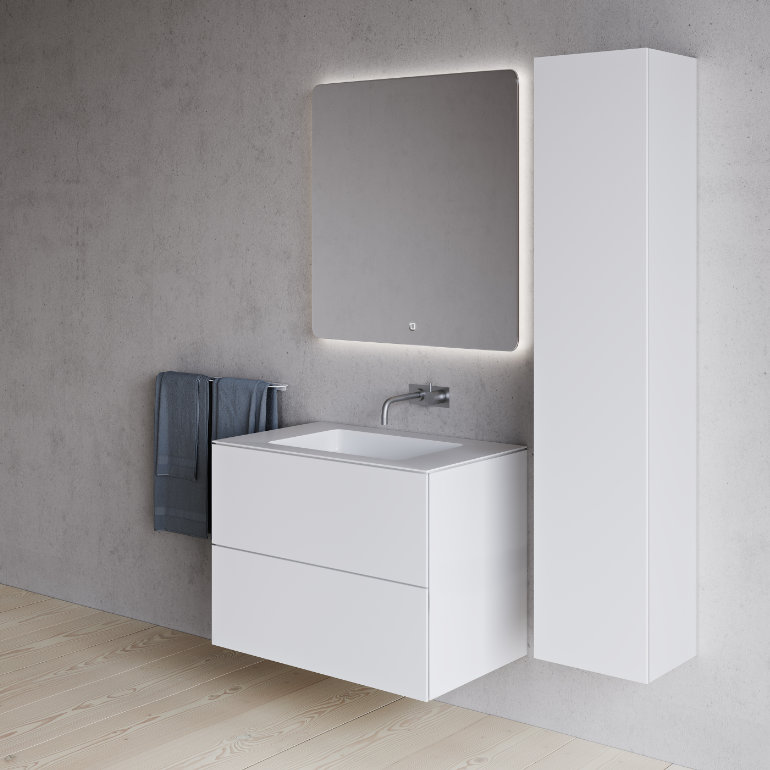 SQ2 80 double cabinet with centred basin image