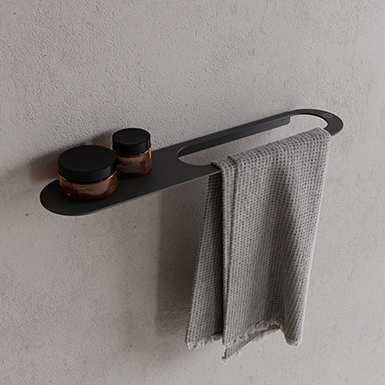 SALE: NOW 119.00,- <span style='font-weight: 400;display: initial;text-decoration: line-through;'>Before 149.00</span>,- <br>CB 100 - Towel holder with shelf image