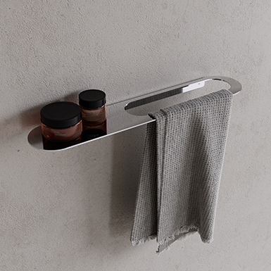 SALE: NOW 119.00,- <span style='font-weight: 400;display: initial;text-decoration: line-through;'>Before 149.00</span>,- <br>CB 100 - Towel holder with shelf image