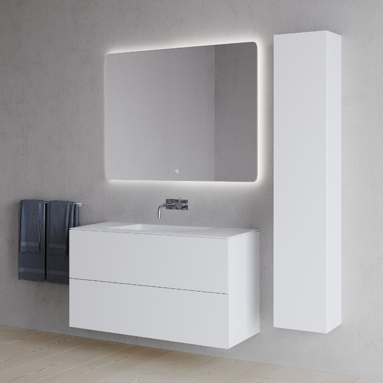 SQ2 100 double cabinet with centred basin image
