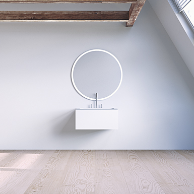 SQ2 60 cabinet with centred basin image